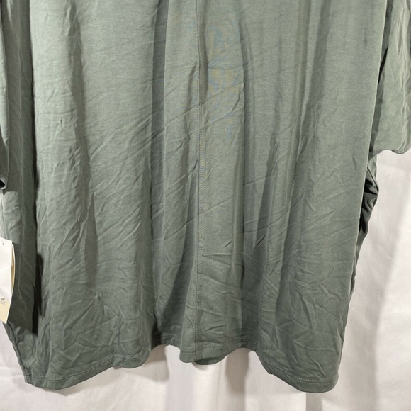NWT Sejour [ PLUS SZ 2X‎ ] Cutout Sleeve Tee Top in Dark Olive Green - Picture 12 of 12